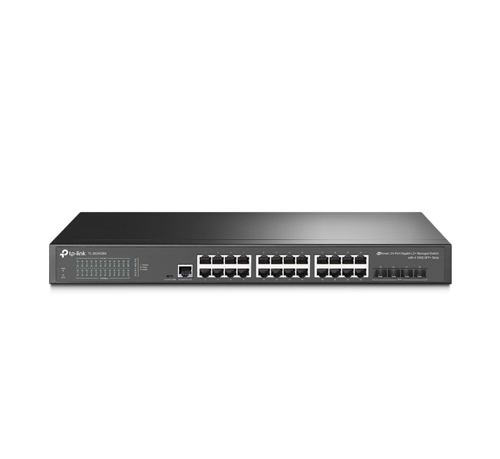 HUB-TP-LINK OMADA JETSTREAM TL-SG3428X 28(24 PORT GIGABIT 4 PORT 10GE SFP) 10/100/1000MBPS L2 YÖNETİLEBİLİR GIGABIT SWITCH