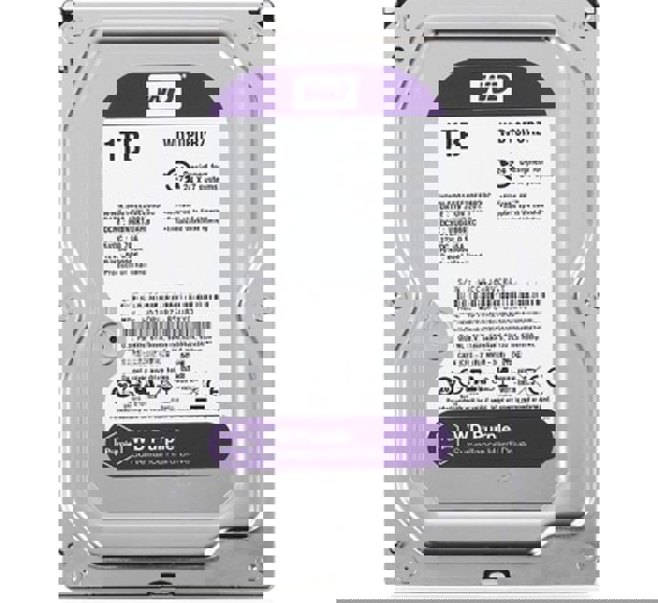 HDD-3.5" W.DIGITAL 1TB  PURPLE SATA3.0 5400RPM 64MB SV35 GUVENLIK DİSKİ- ( WD10PURZ )
