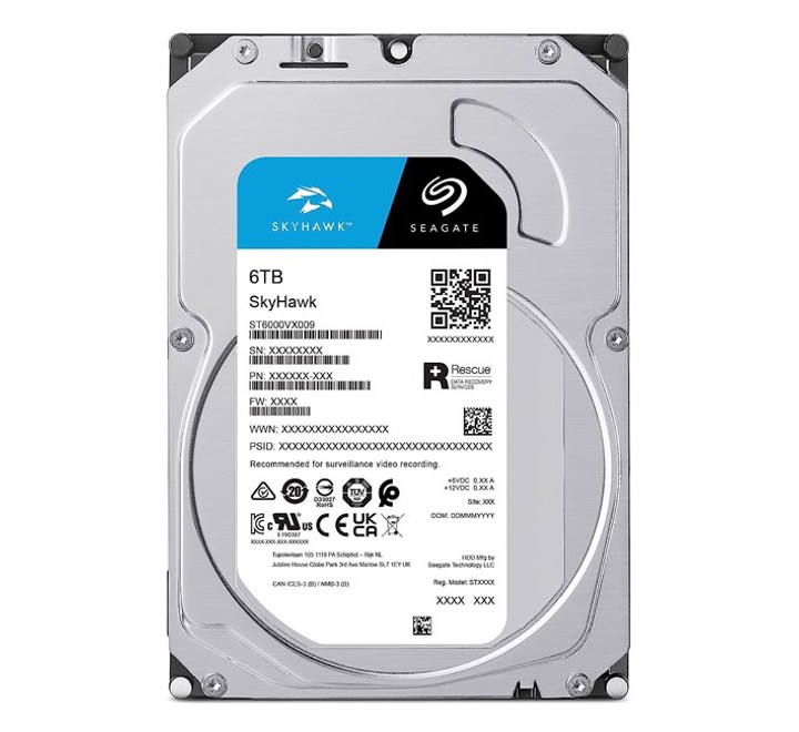 HDD-SEAGATE 3.5" 6TB  SKYHAWK 256MB SV35 RV ST6000VX009 SATA HDD