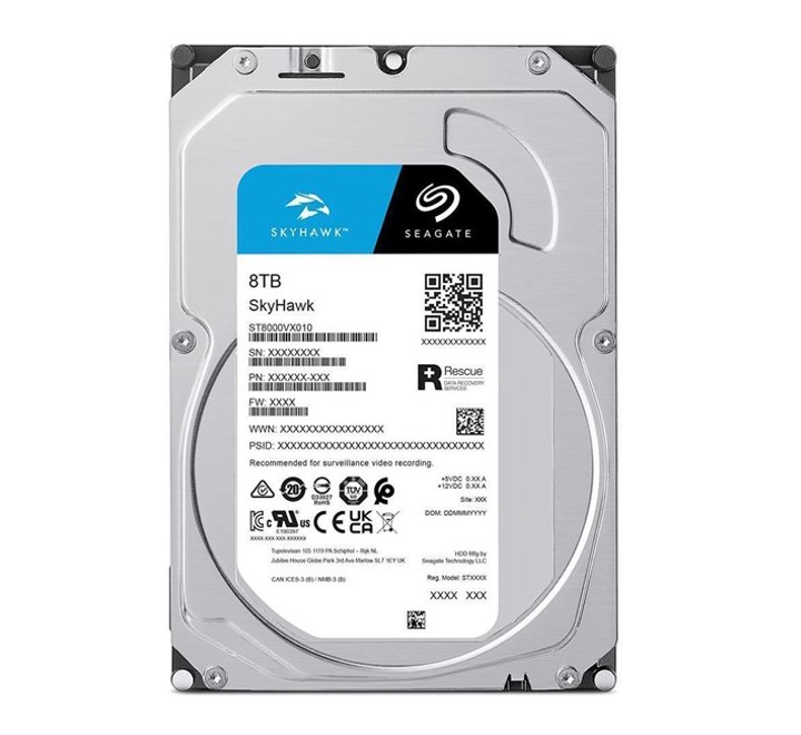 HDD-SEAGATE 3.5" 8TB SKYHAWK SATA 256MB 5400RPM SV35 7/24 HDD - ( ST8000VX010 )