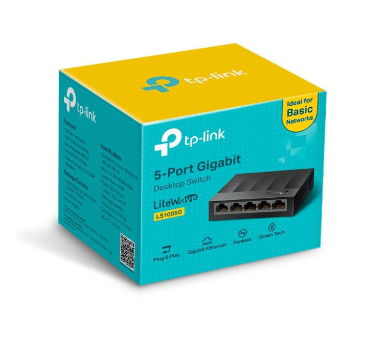HUB-TP-LINK LS1005G 5 PORT 10/100/1000 GIGABIT DESKTOP SWITCH