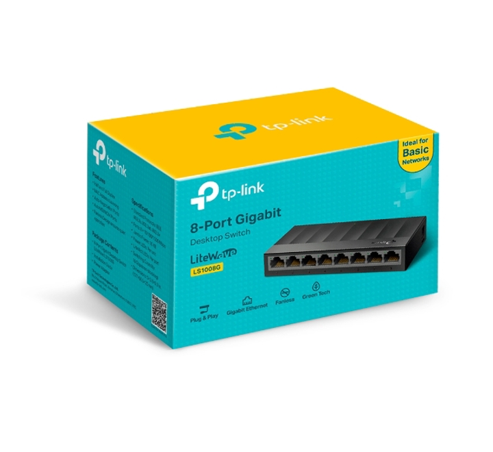 HUB-TP-LINK LS1008G 8 PORT 10/100/1000 GIGABIT DESKTOP SWITCH