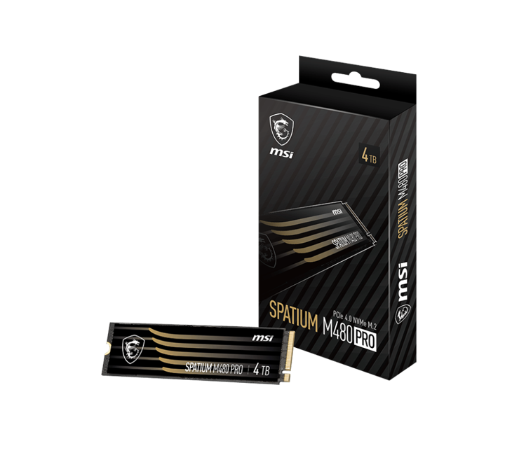 HDD-MSI 1TB SPATIUM M480 PRO 7400 6000MB/s M2 NVMe GEN4 SSD DİSK
