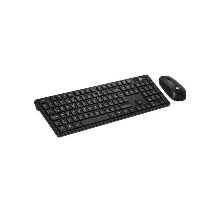 KLAVYE-LENOVO LECOO KM2001 KABLOSUZ Q/TR SİYAH KLAVYE MOUSE SET