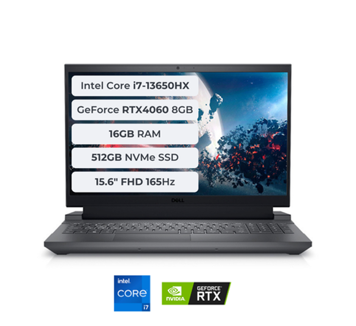 N-DELL G15 5530 G155530012U İ7-13650HX 16GB 512GB SSD 8GB RTX4060 15.6" FHD 165Hz FREEDOS GAMING NOTEBOOK