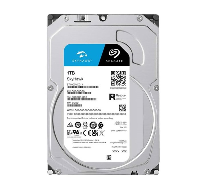 HDD-SEAGATE 3.5" 1TB  SKYHAWK 256MB SATA3 (180TB/Y sv35  1000VX013)