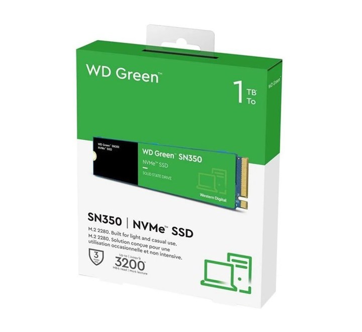 HDD-WD GREEN 1TB M.2 NVMe SN350 WDS100T3G0C SSD