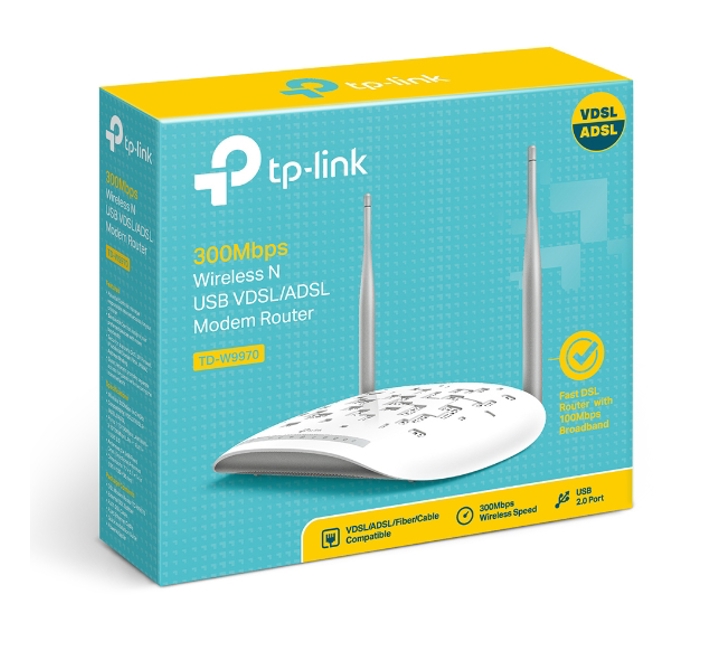 MODEM-TP-LINK TD-W9970 4PORT VDSL2/ADSL2+  MODEM ROUTER 5DBi FİBER DESTEKLİ