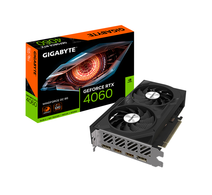 VGA-GIGABYTE 8GB GEFORCE RTX4060 WINDFORCE OC GDDR6 128Bit E.KARTI