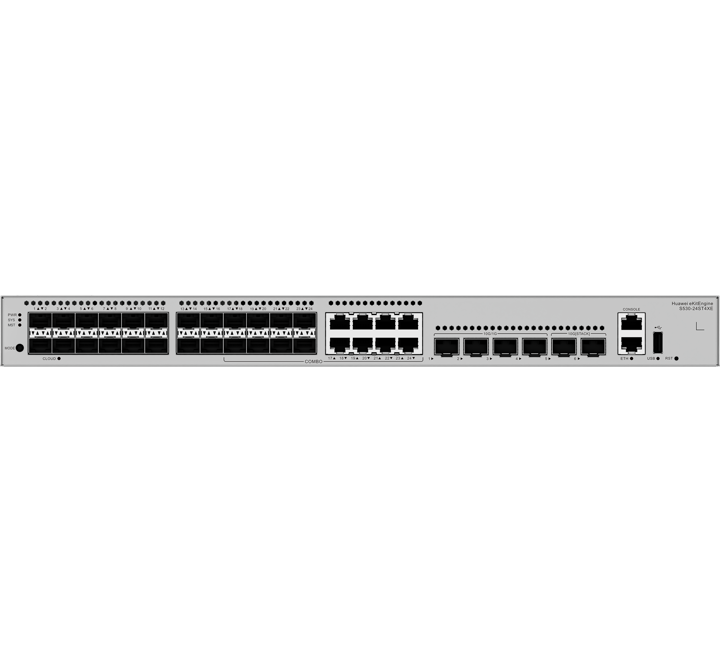 HUB-HUAWEI 24 PORT HW-S530-24ST4XE 24xGE SFP PORTS 8 OF WHICH ARE DUAL-PURPOSE 10/100/1000