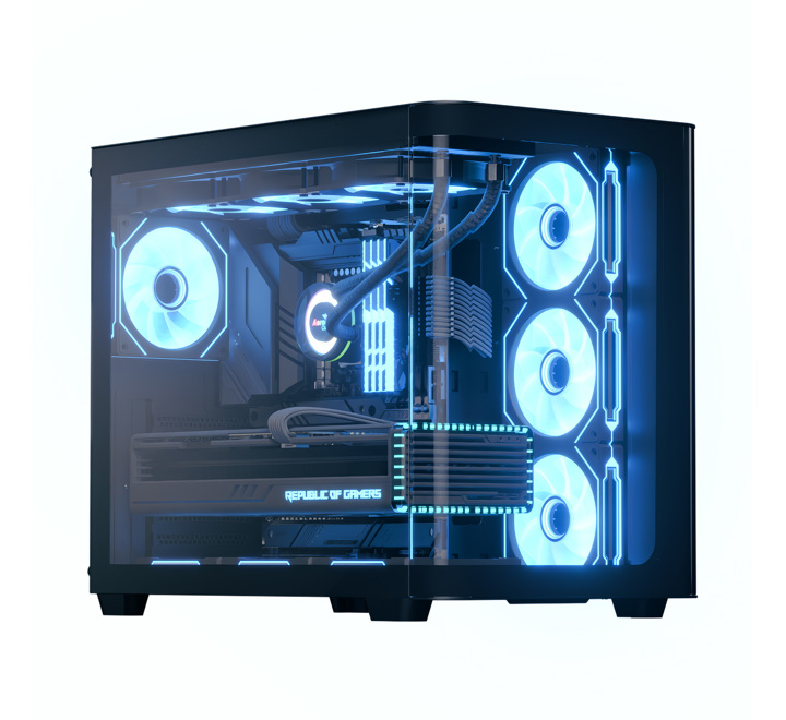 KASA-AEROCOOL P500C-G-BK-v1 4x12CM ARGB SHOWCASE KASA - ( PSU YOK )
