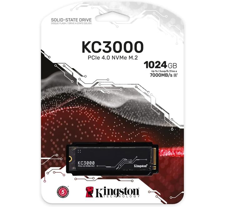 HDD-KINGSTON 1TB KC3000 NVMe GEN4 SSD 7000/6000MB/s (SKC3000S/1024G)