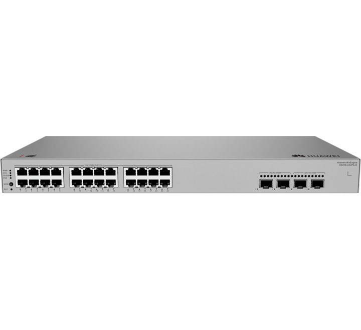 HUB-HUAWEI 24 PORT HW-S220S-24LP4JX 10/100/100BASE-T 2x10GE SFP+ PORTS 2x2.5GE SFP PORTS 195W POE+