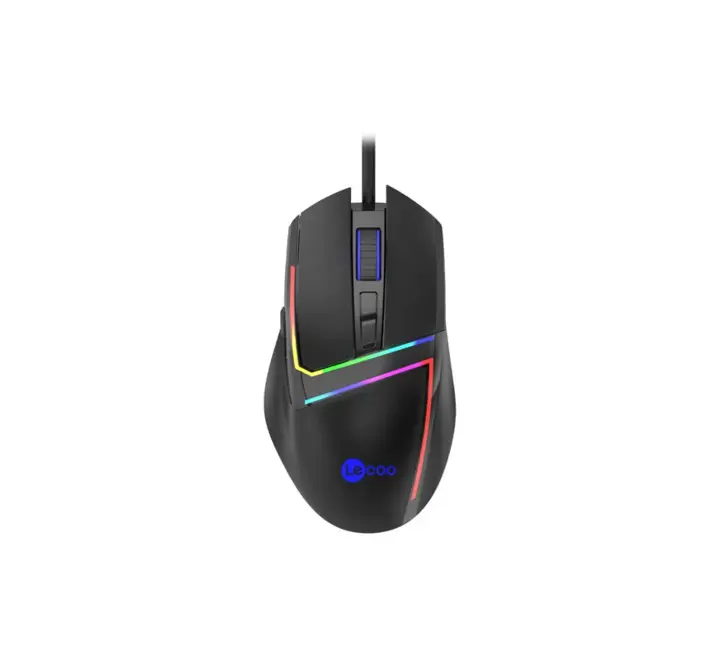 MOUSE-LENOVO LECOO MS106 3200DPI 7 TUŞLU RGB LED AYDINLATMALI USB MOUSE